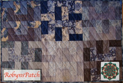 Car quilt - old blue one.