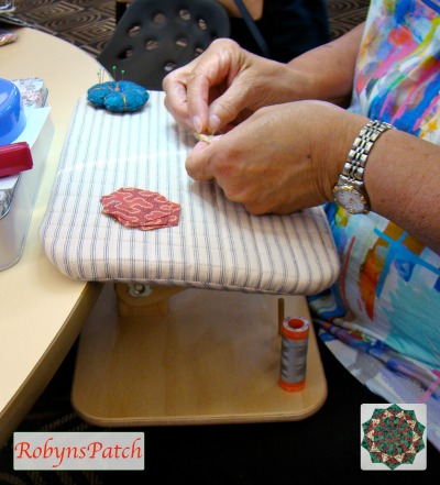 Val Lewis's hand applique laptop work table